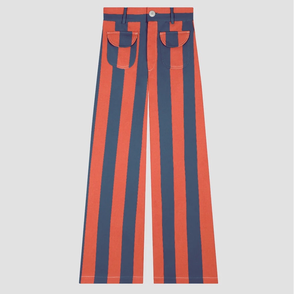Striped Red and Blue Pants by La Veste. Worn once!